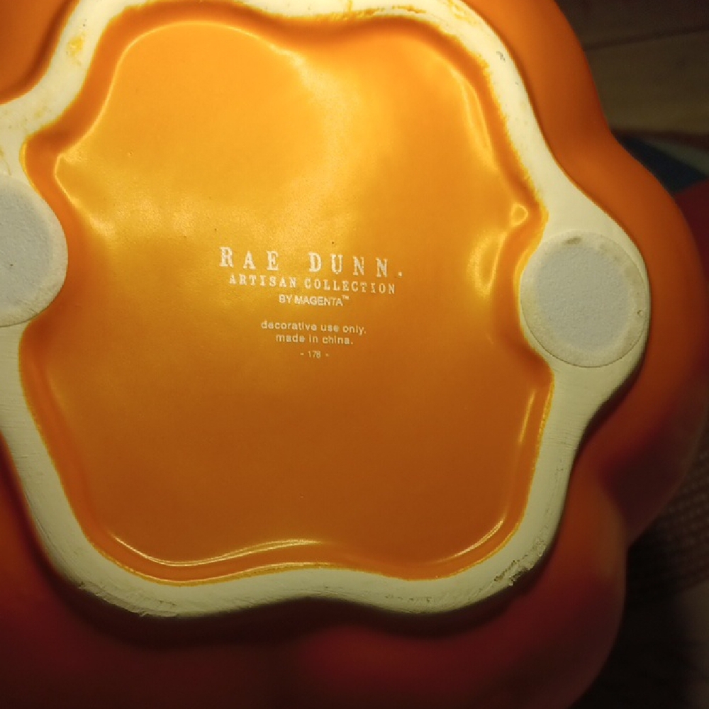 Rae Dunn Orange Trick or Treat Pumpkin - Picture 4 of 4